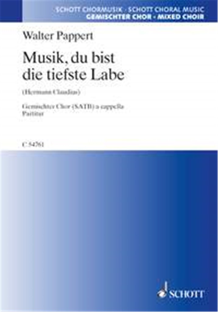 Musik, du bist die tiefste Labe